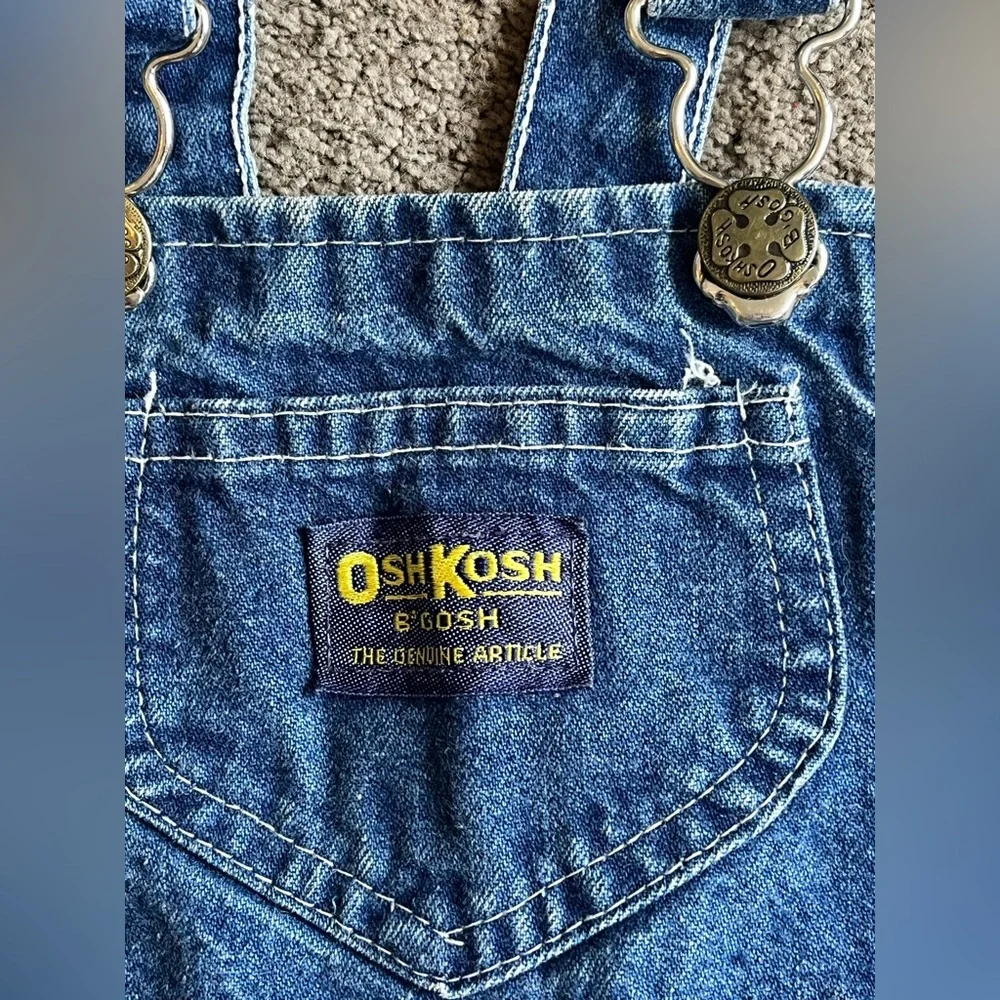 Vintage OshKosh B’gosh Youth size 2T Denim Overall Dress